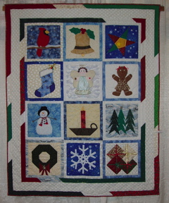 E 07 Carol Hart - Holiday Sampler - 3rd Place Small Traditional Appliqued Mixed